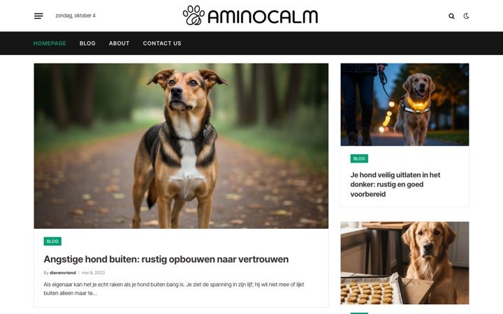 Homepage of aminocalm.nl