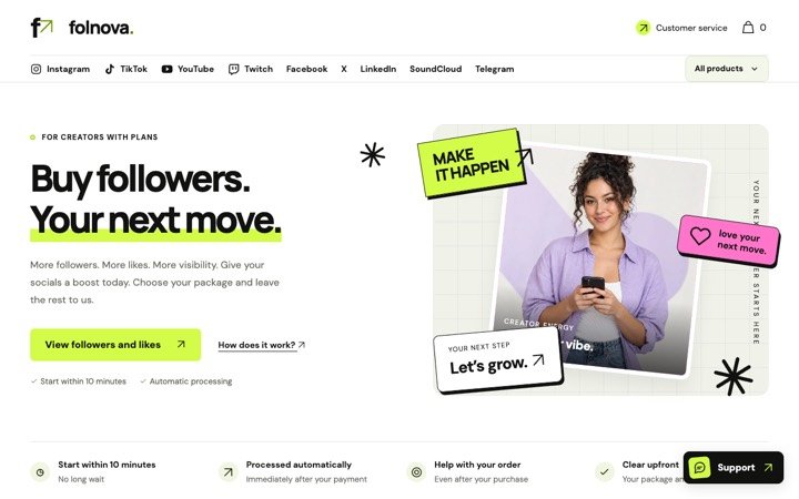 Homepage of folnova.com